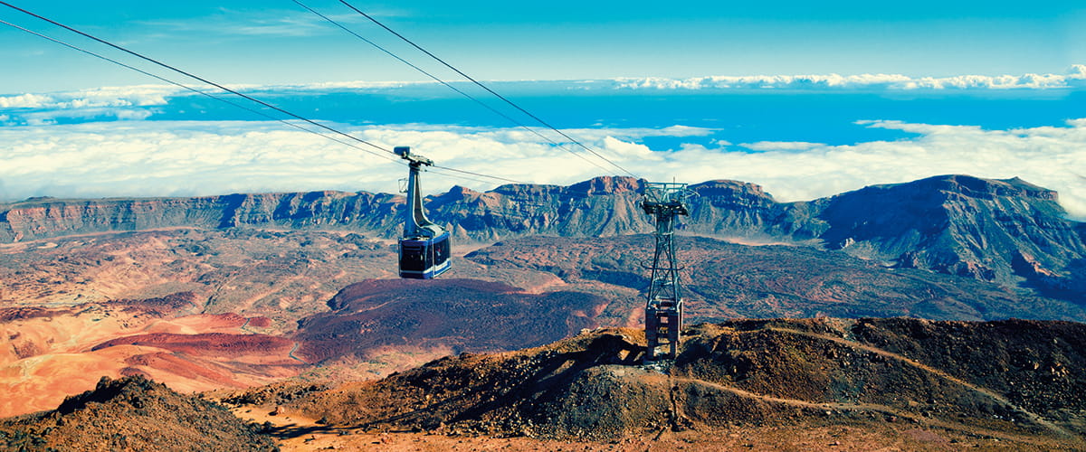 A cable car to Mount Teide, Tenerife